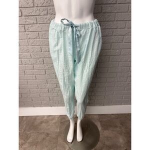 Victoria’s Secret Women Blue Crinkled Pajamas Bottom Size L
